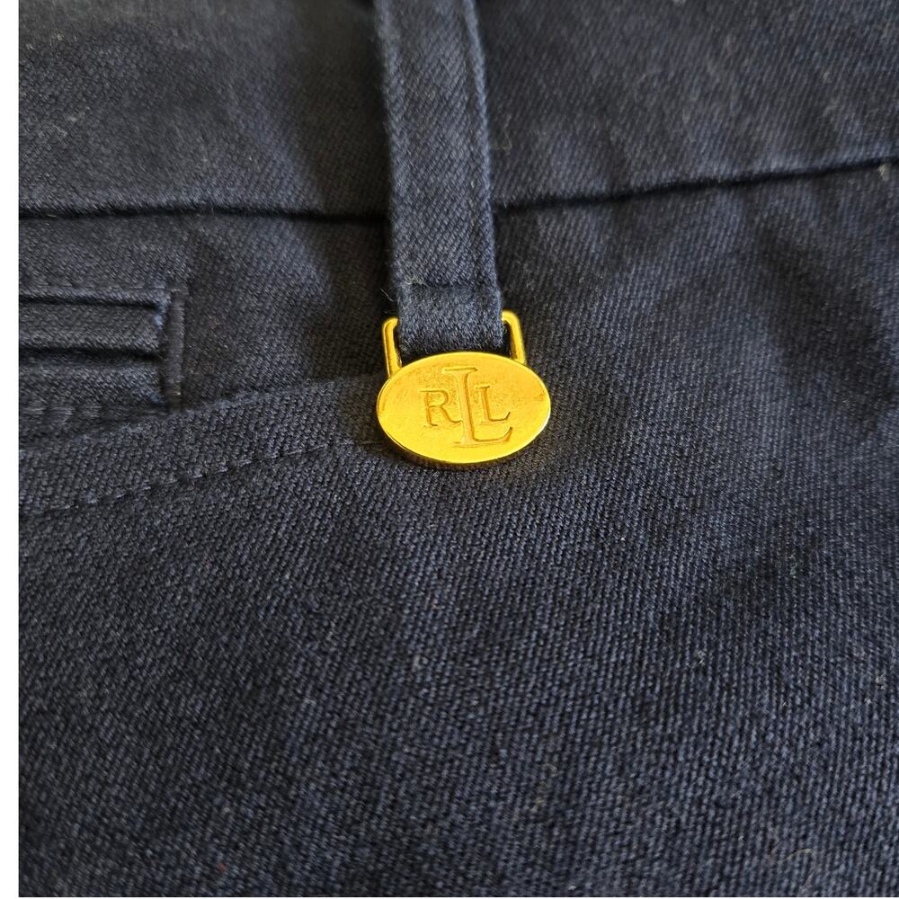 Lauren Ralph Lauren Navy Chino Pants Casual Workwear Cotton Women 14W - Picture 8 of 11